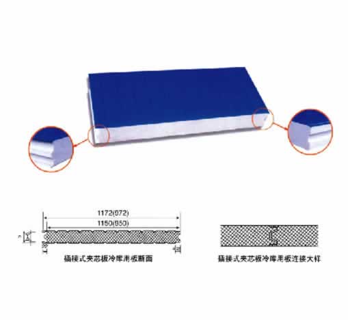 插接式聚苯乙烯夹芯板冷库用板